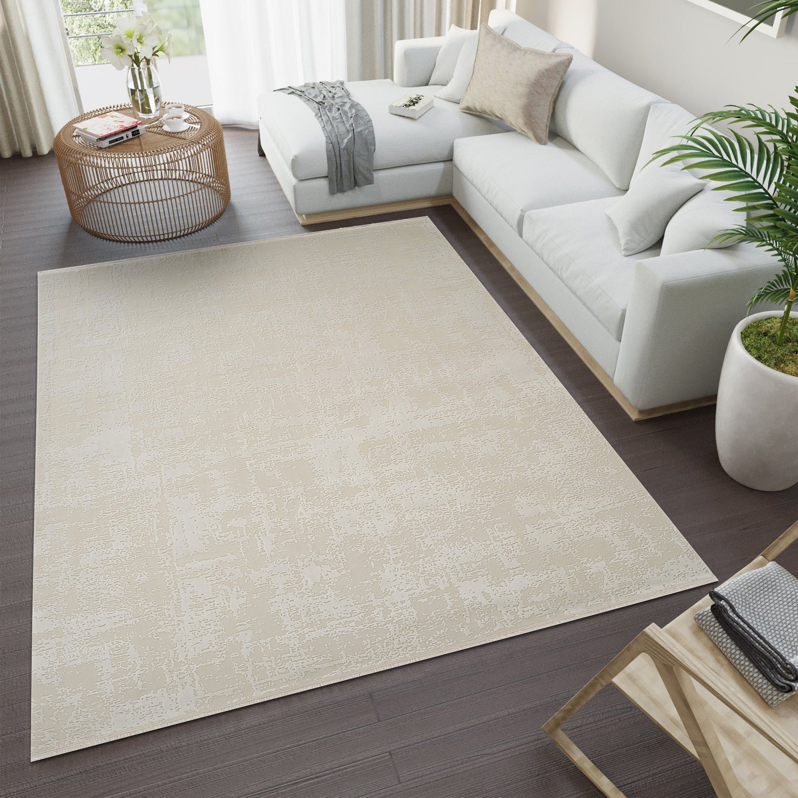 Covor, Anemon ,Living, Moderne ,Premium -F190A L.BEIGE CREAM