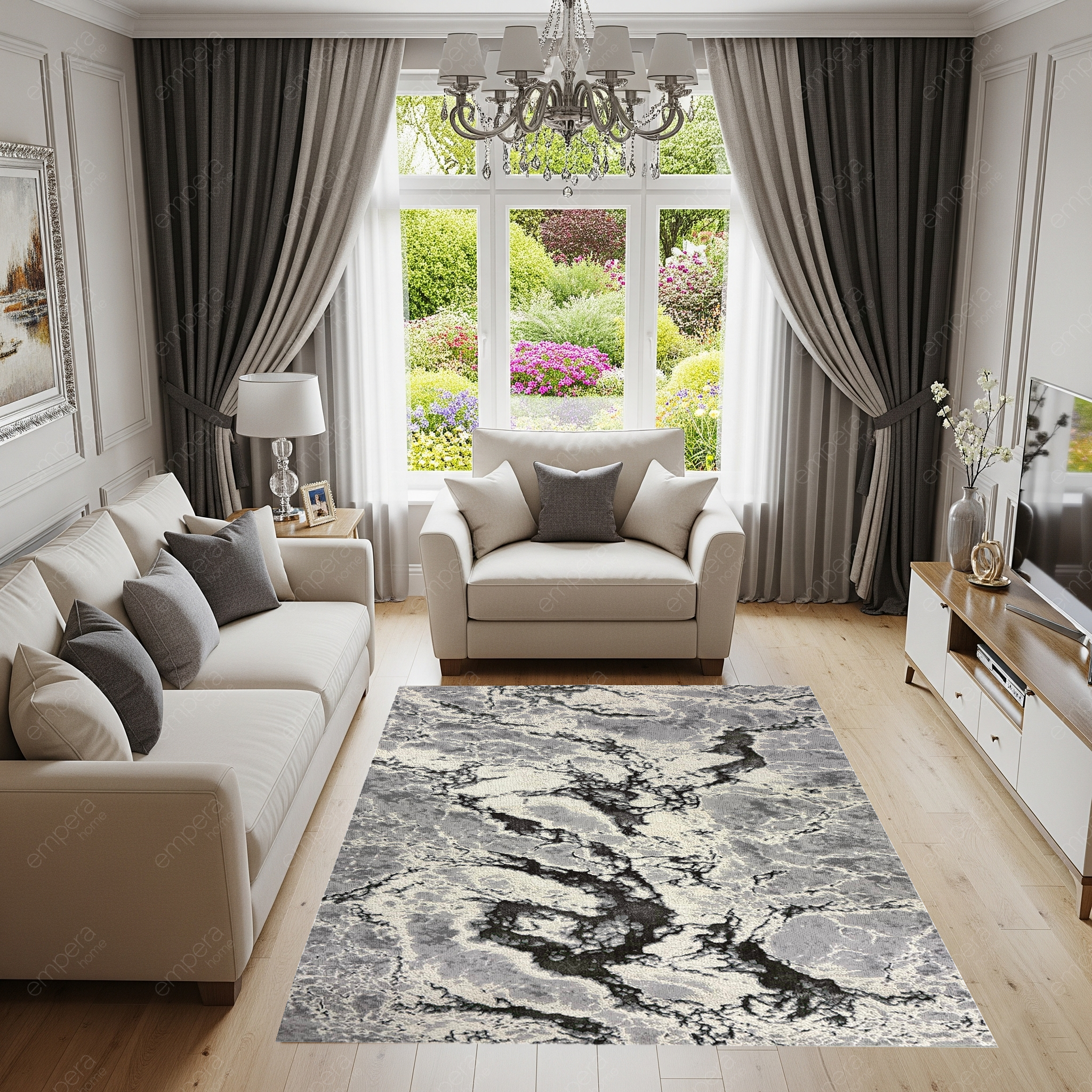 Covor Buse ,Fulgerul Grey, Living, Dormitor, Modern