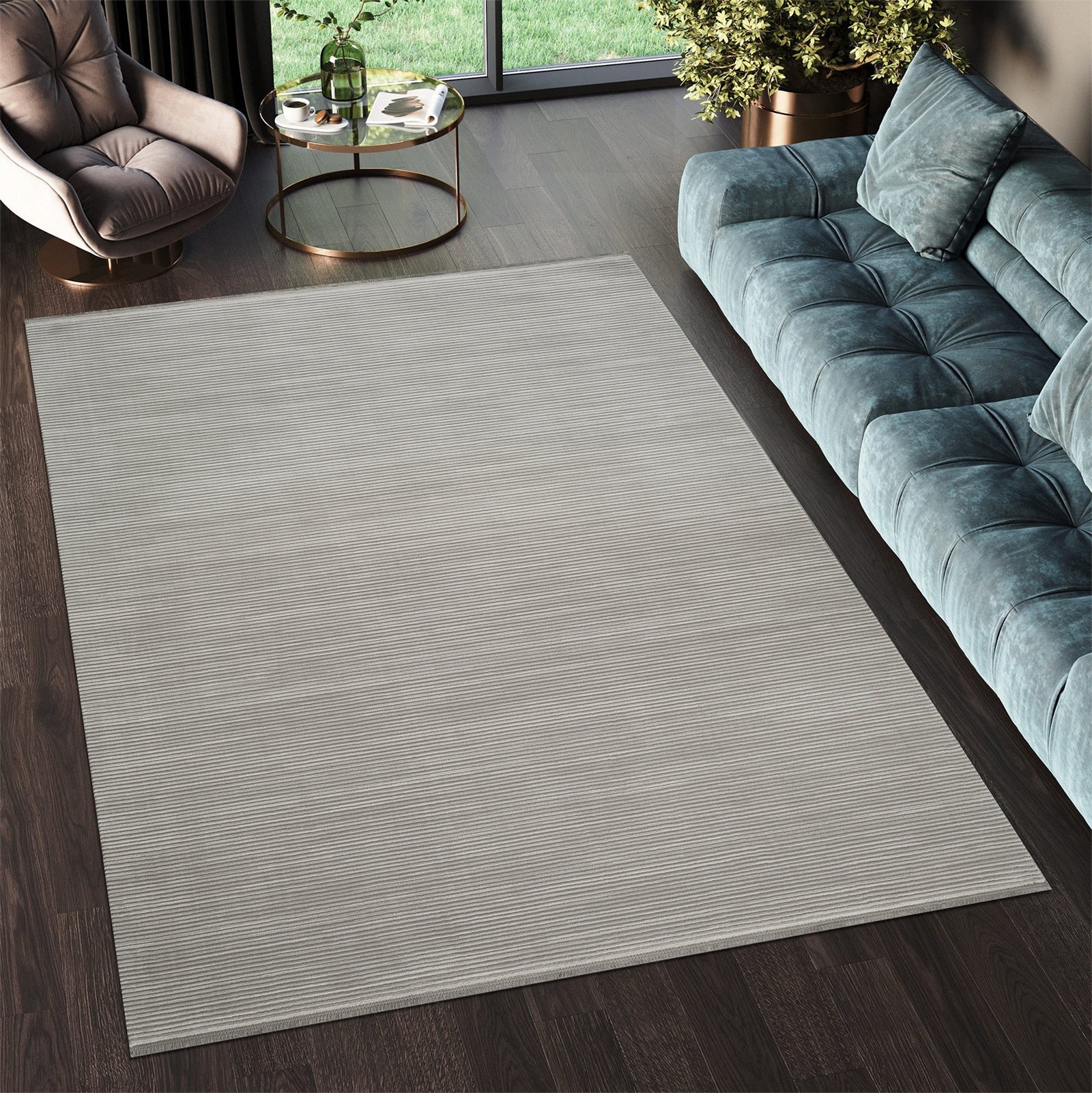 Covor, Anemon ,Living, Moderne ,Premium -F043A SILVER L.GREY